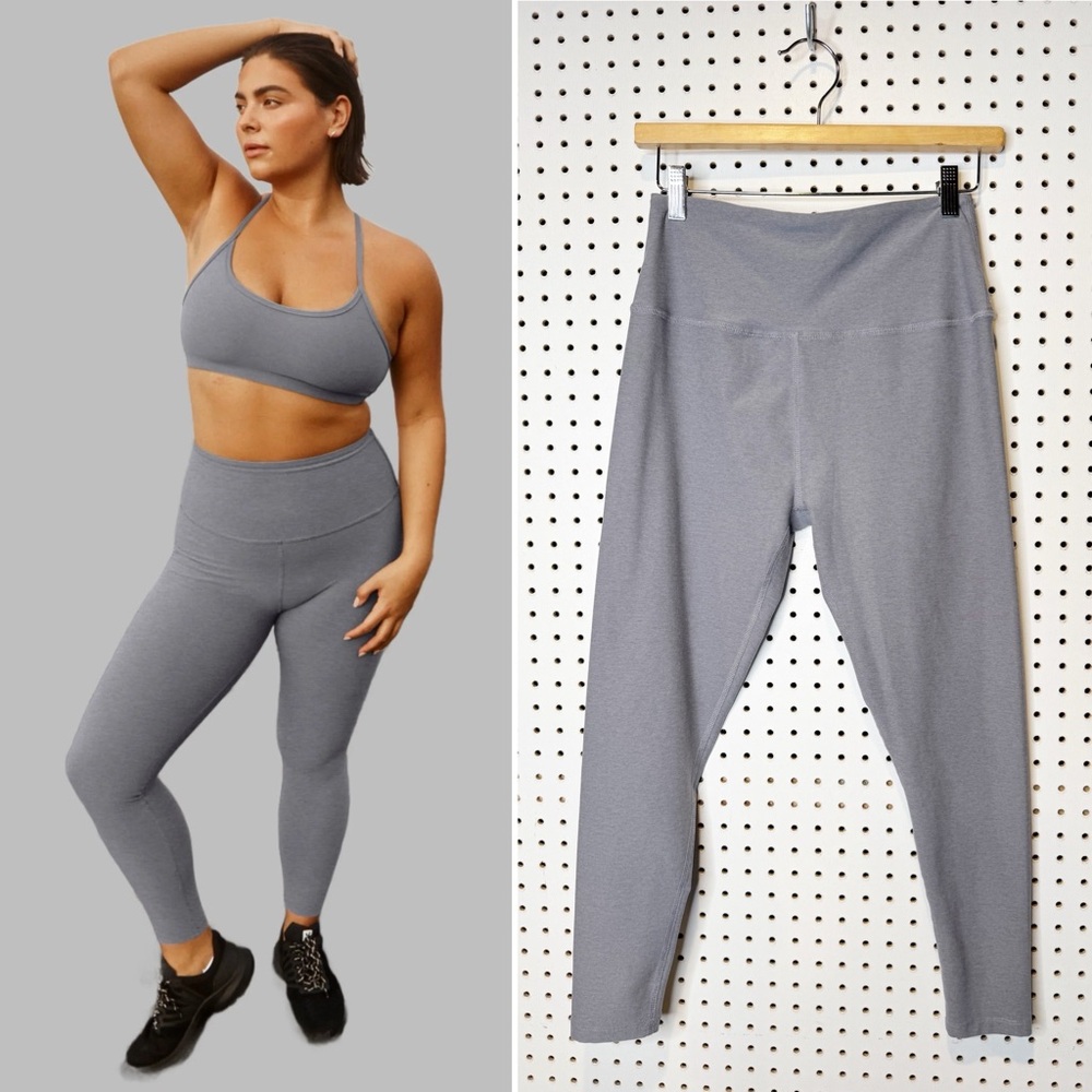 Beyond Yoga Spacedye Caught In The Midi High Waisted Legging Cloud Heather‎ Gray